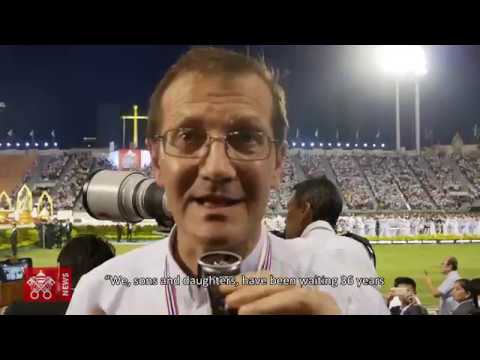 Excitement of seeing the pope in Thailand