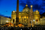 The Christmas tree and Nativity scene in St. Peter’s Square on December 5. Photo: CNS