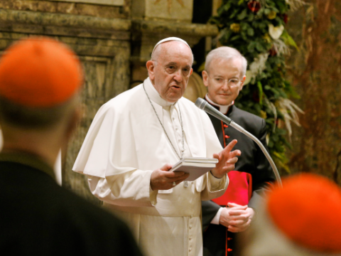 Rigidity born of fear builds obstacles to common good pope tells Curia