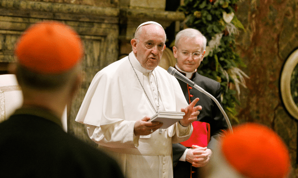 Rigidity born of fear builds obstacles to common good pope tells Curia
