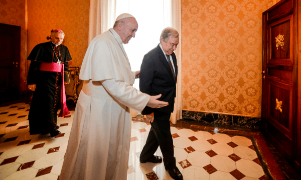 Pope and United Nations chief record video with Christmas wishes