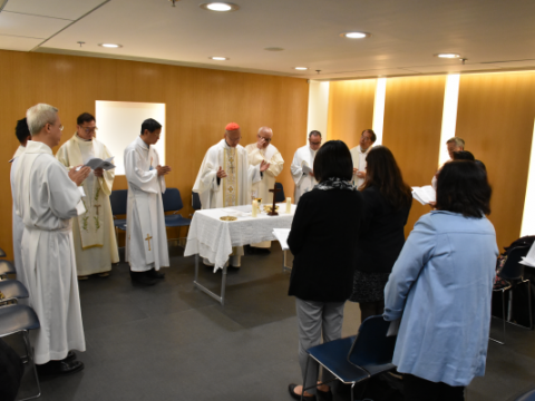 Feast day of patron saint of aviation celebrated at airport