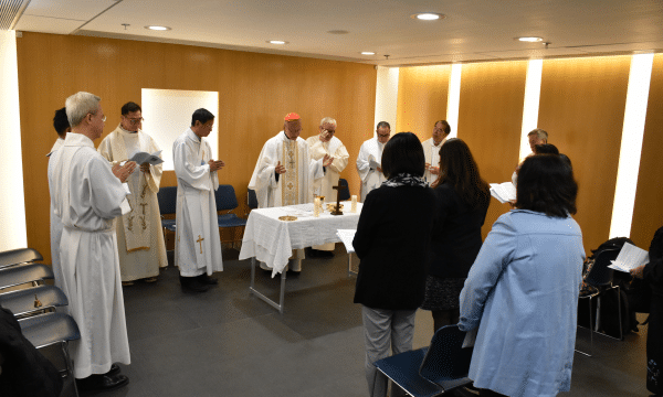 Feast day of patron saint of aviation celebrated at airport