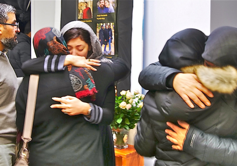 In memory of people killed in Tehran crash