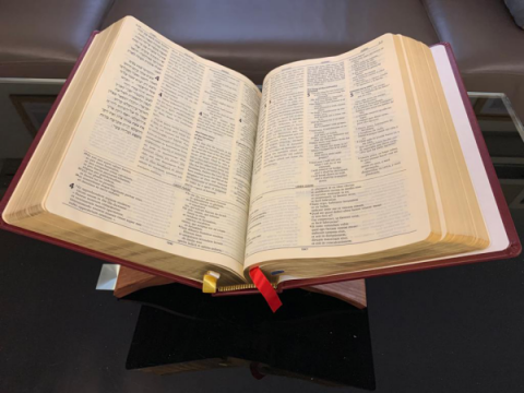 Hold the Bible in your hands to make it  your prayer