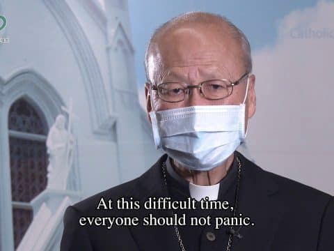 Video message from Cardinal Tong on the temporary suspension of Masses