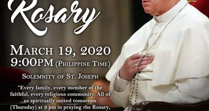 Worldwide Rosary (Solemnity of St. Joseph) at 9:00pm (GMT +8)