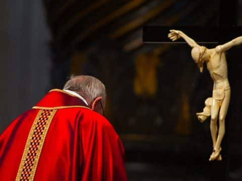 Good Friday Passion of the Lord, celebrated by Pope Francis, 11:55pm Hong Kong time (4.55pm Rome)