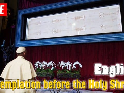 Display of  Shroud of Turin on Holy Saturday via Youtube