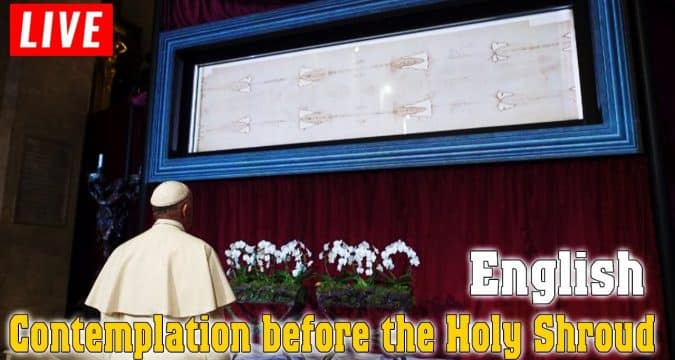 Display of Shroud of Turin on Holy Saturday via Youtube