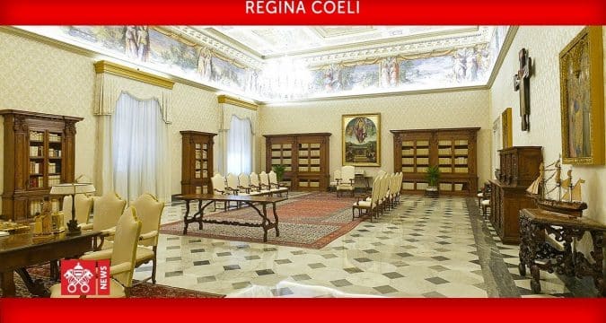 Jesus is alive and walks with us pope says at Regina Coeli