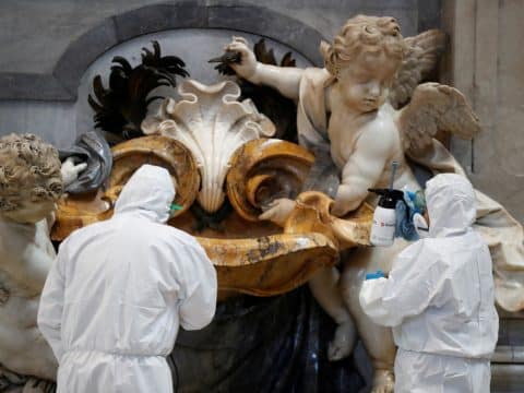 St. Peter’s Basilica cleaned and sanitised for reopening