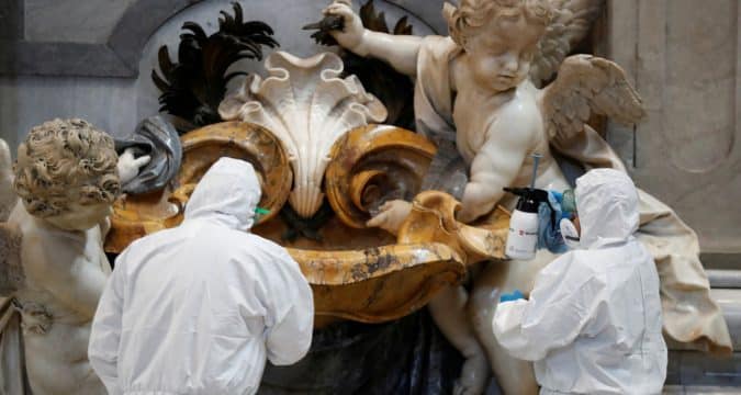 St. Peter’s Basilica cleaned and sanitised for reopening