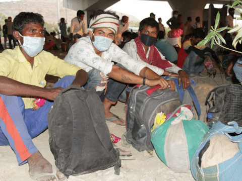 Anger as migrants workers sprayed with chemicals