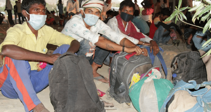 Anger as migrants workers sprayed with chemicals