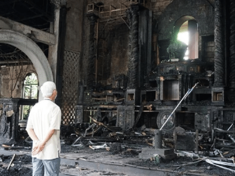 Centuries-old Philippine church gutted by fire