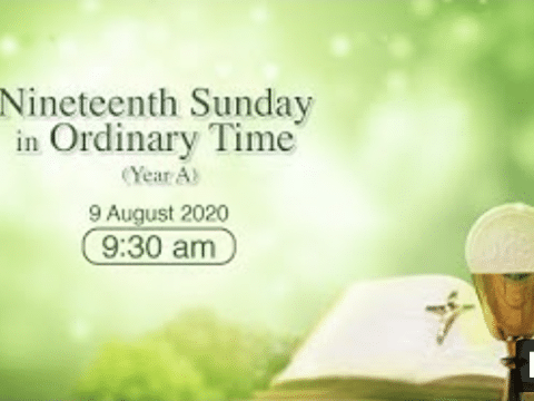 Mass for Nineteenth Sunday in Ordinary Time Hong Kong, livestream, August 9, 9.30am  (GMT +8)