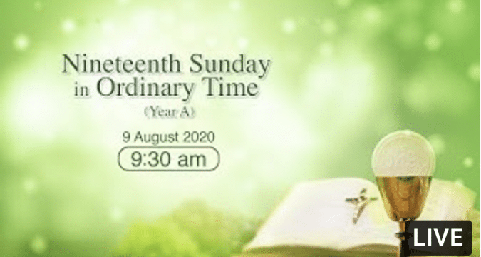 Mass for Nineteenth Sunday in Ordinary Time Hong Kong, livestream, August 9, 9.30am  (GMT +8)