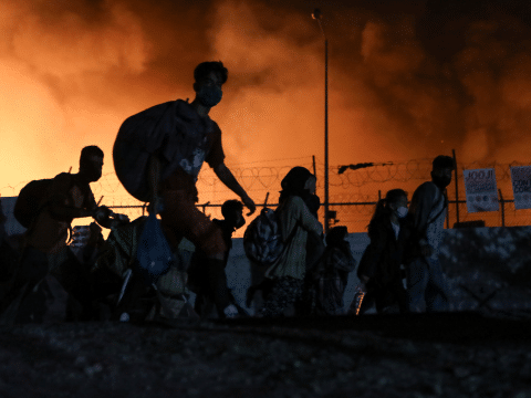 Call to resettle of asylum-seekers from fire ravaged Greek island