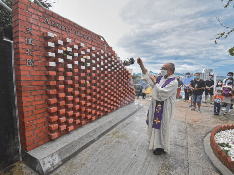 Naming wall at Angels’ Garden blessed