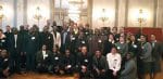 The Papal Foundation's Saeman Scholars in Rome with Carol and John Saeman, back centre, in 2018. Photo: CNS /courtesy BTC Marketing