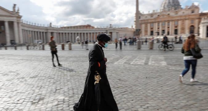 Pope Francis expelling the merchants from the temple