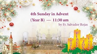 Mass from St. Teresa’s Church, Kowloon for Fourth Sunday in Advent, Hong Kong, December 20, 11.30am (GMT +8)