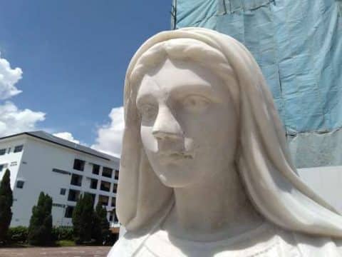 Man arrested for defacing Marian statue in Singapore