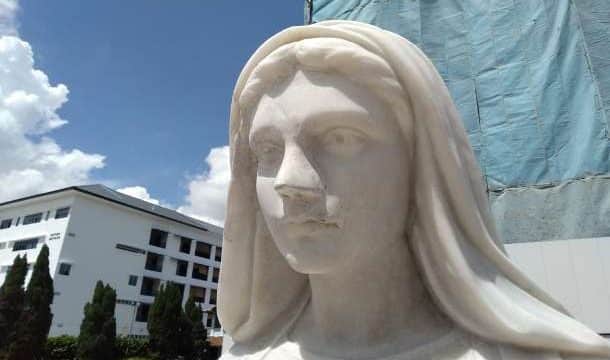 Man arrested for defacing Marian statue in Singapore
