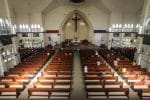 A socially distanced Mass at a church in Palangkaraya, Indonesia. Photo: CNS/Antara Foto via Reuters