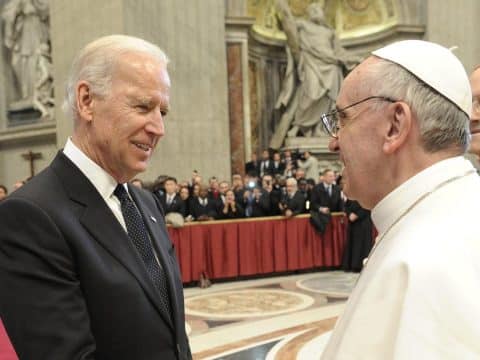 Pope to Biden: work to heal divisions and promote human dignity