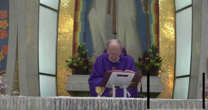 St. Joseph Church, Central, distribution of ashes