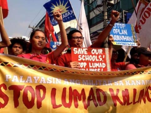 Philippine bishops condemn government ban of word, Lumad