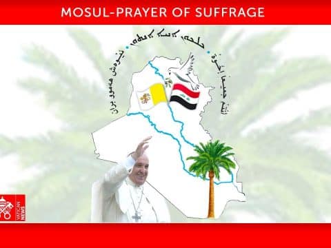 Pope Francis in Mosul, Iraq, Prayer in Suffrage of the Victims of the War, Hosh al-Bieaa