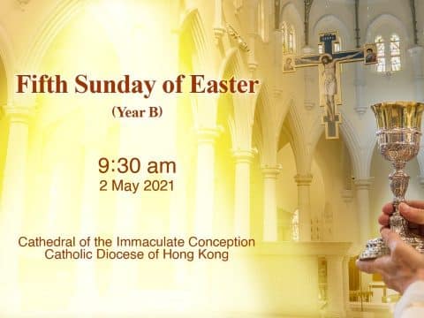 Fifth Sunday of Easter.  From the Cathedral of the Immaculate Conception, Hong Kong, May 2, 9.30pm (UTC/GMT +8)