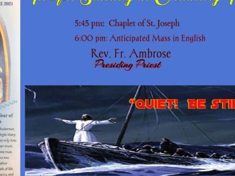 Twelfth Sunday in Ordinary time. Anticipated Mass (Saturday evening) from St. Joseph’s Church, Central, Hong Kong, June 19. 5.40pm (UTC/GMT +8)