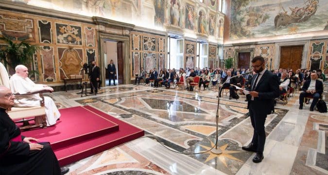 Dignity comes from work, not money, pope tells young people