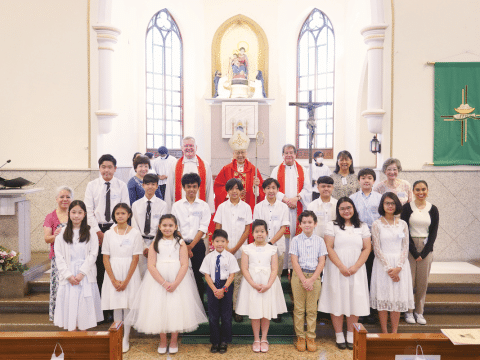 First Holy Communion and confirmation at Rosary parish