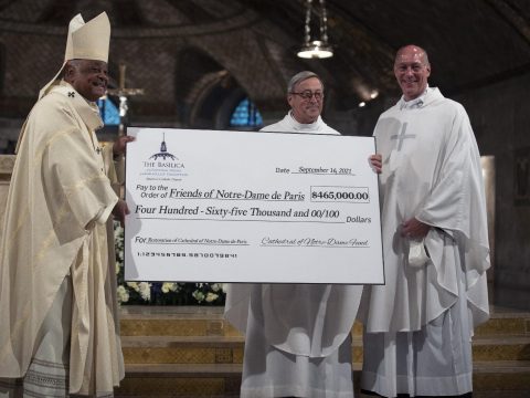 Donation an expression of affection for Paris cathedral