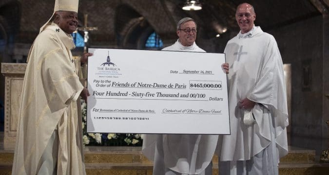 Donation an expression of affection for Paris cathedral