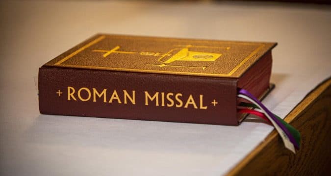 The Roman Missal [Latin rite]. Photo: CNS/Chaz Muth