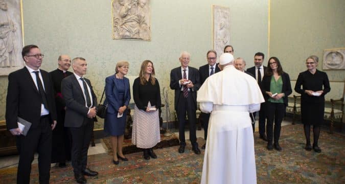 Dialogue is not synonymous with relativism, pope tells Swedish Academy