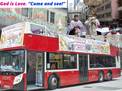 Evangelising by open-top bus