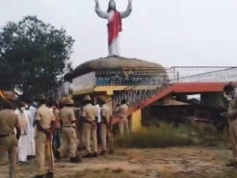Decades-old statue of Jesus removed in southern India