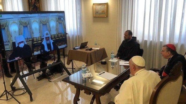 Pope speaks with Russian Orthodox patriarch