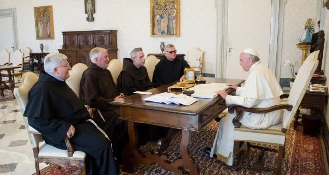 Religious brothers can be superiors of orders with priests, pope says