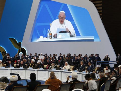 Pope Francis arrives for congress in Kazakhstan