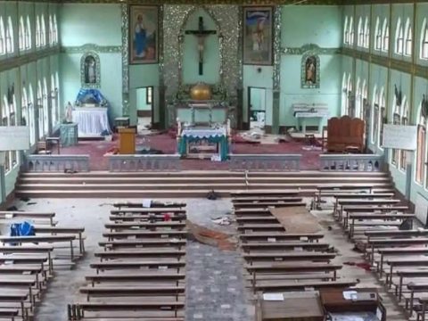 Another Catholic church desecrated in Myanmar