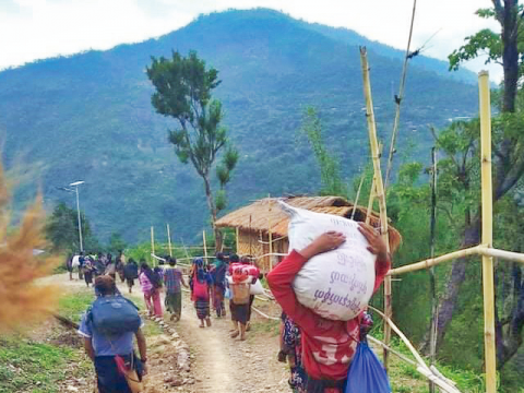 Half a million children displaced in Myanmar