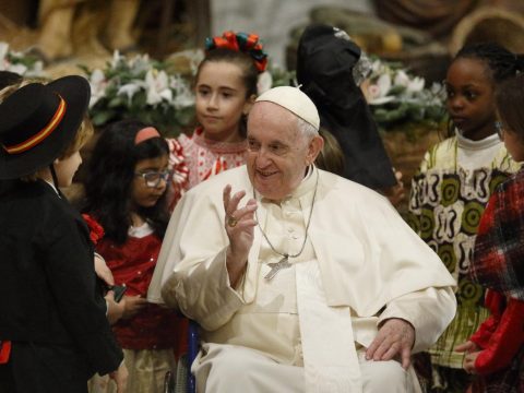 Love is the power that changes the course of history, pope says at Christmas Mass